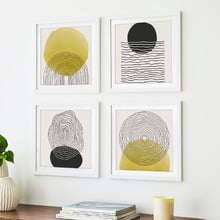 White Calla Wood Photo Frames (Set of 4)